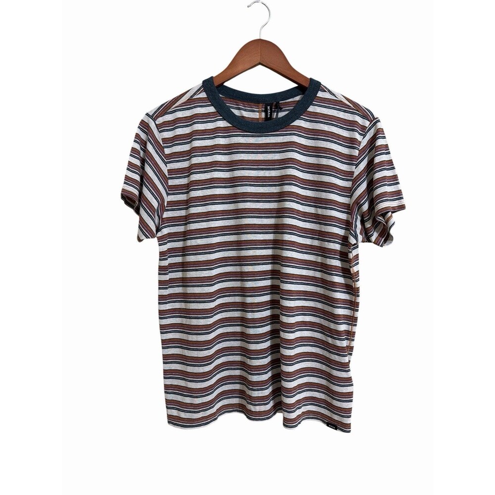 prAna Womens Cozy Up Crewneck Striped T-Shirt Lightweight Hemp-Blend Women’s M